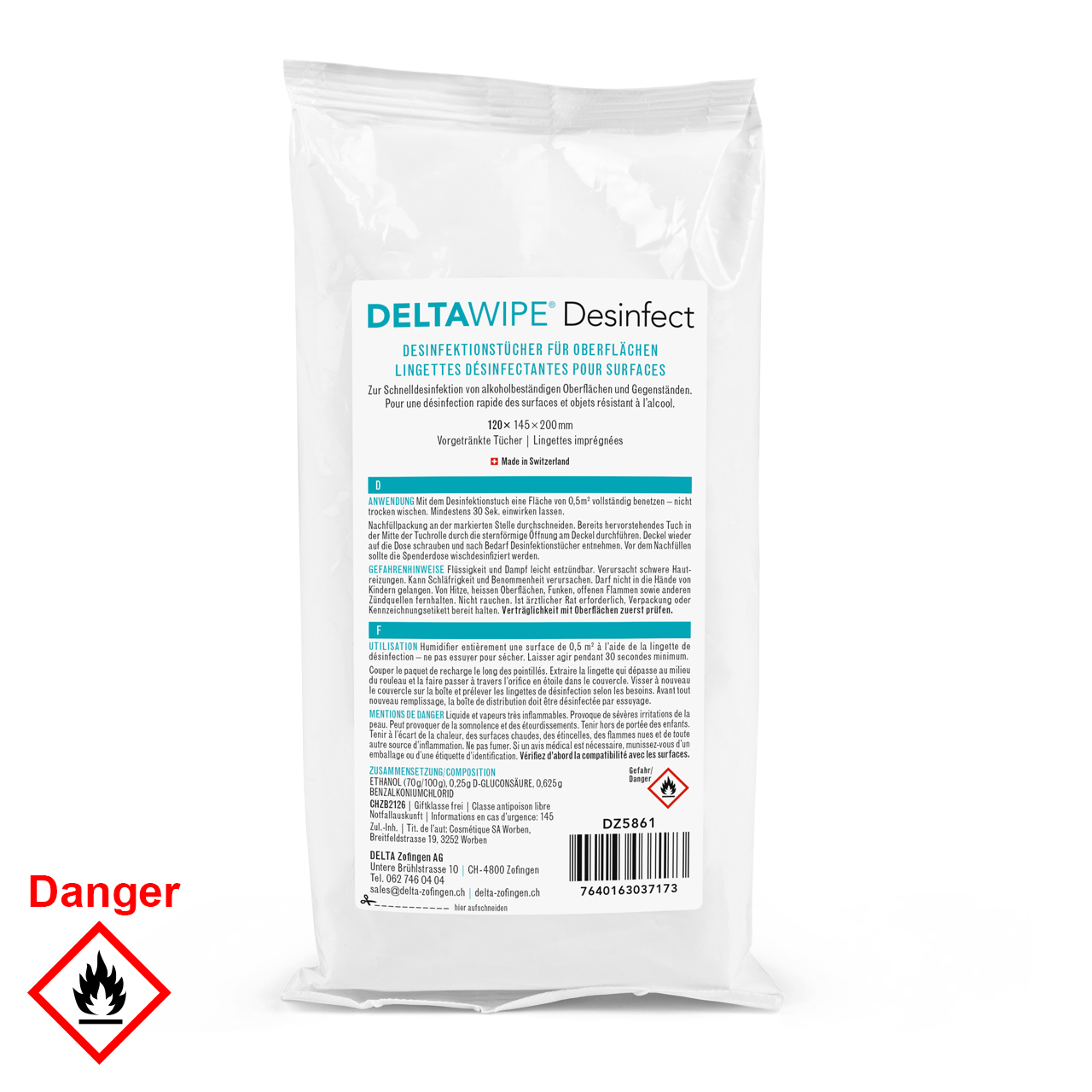 DELTAWIPE® Desinfect Refill 120 Tücher