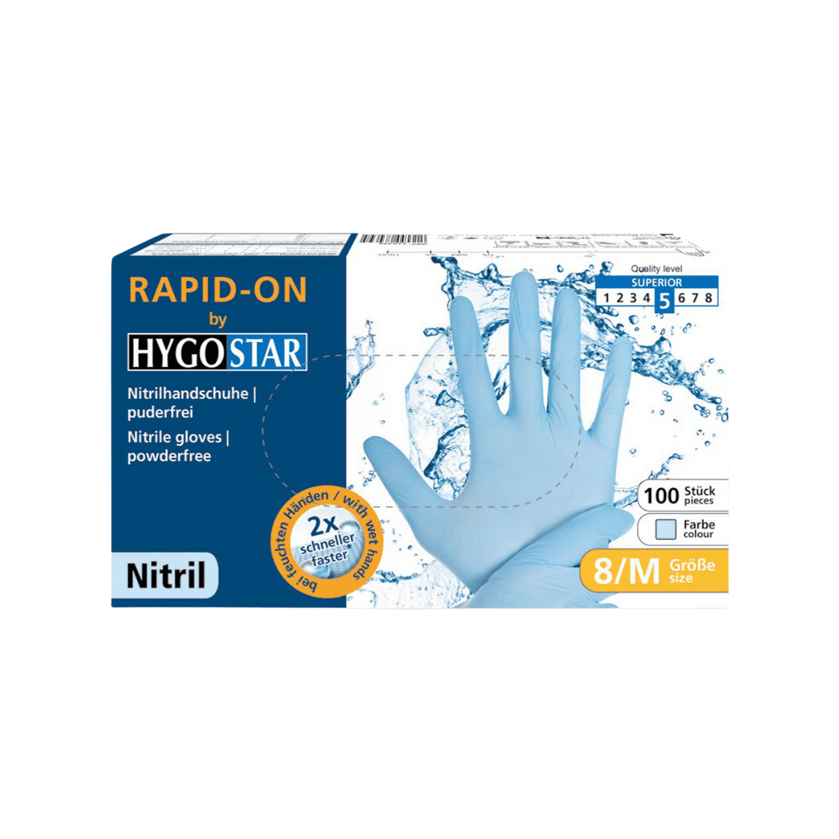 Nitril-Handschuhe Rapid-On Blau L