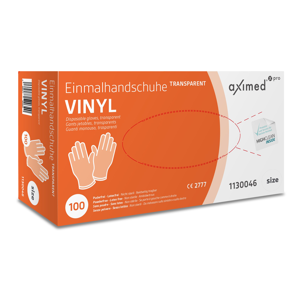 Aximed® pro Vinyl-Handschuhe V45+ Transparent S