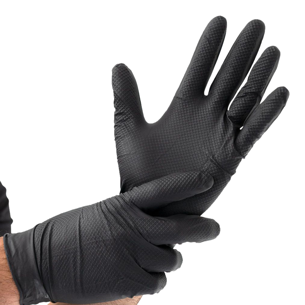 Nitril-Handschuhe Power Grip Schwarz M