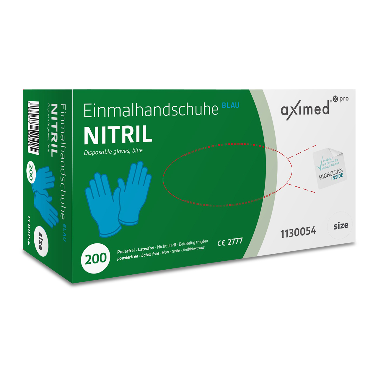 Aximed® pro Nitril-Handschuhe N35+ Blau 200 M
