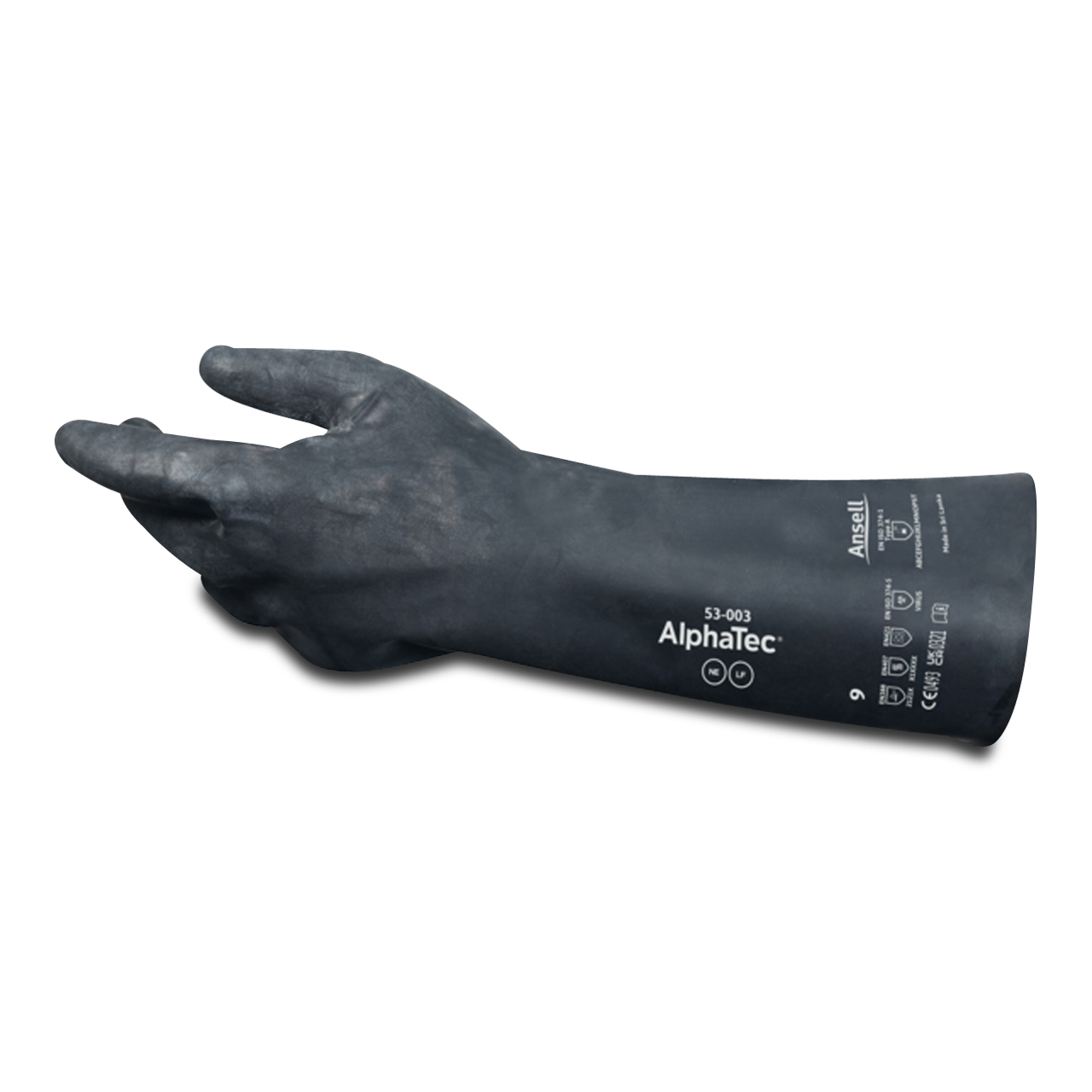 AlphaTec® 53-003 Neopren-Handschuhe Schwarz