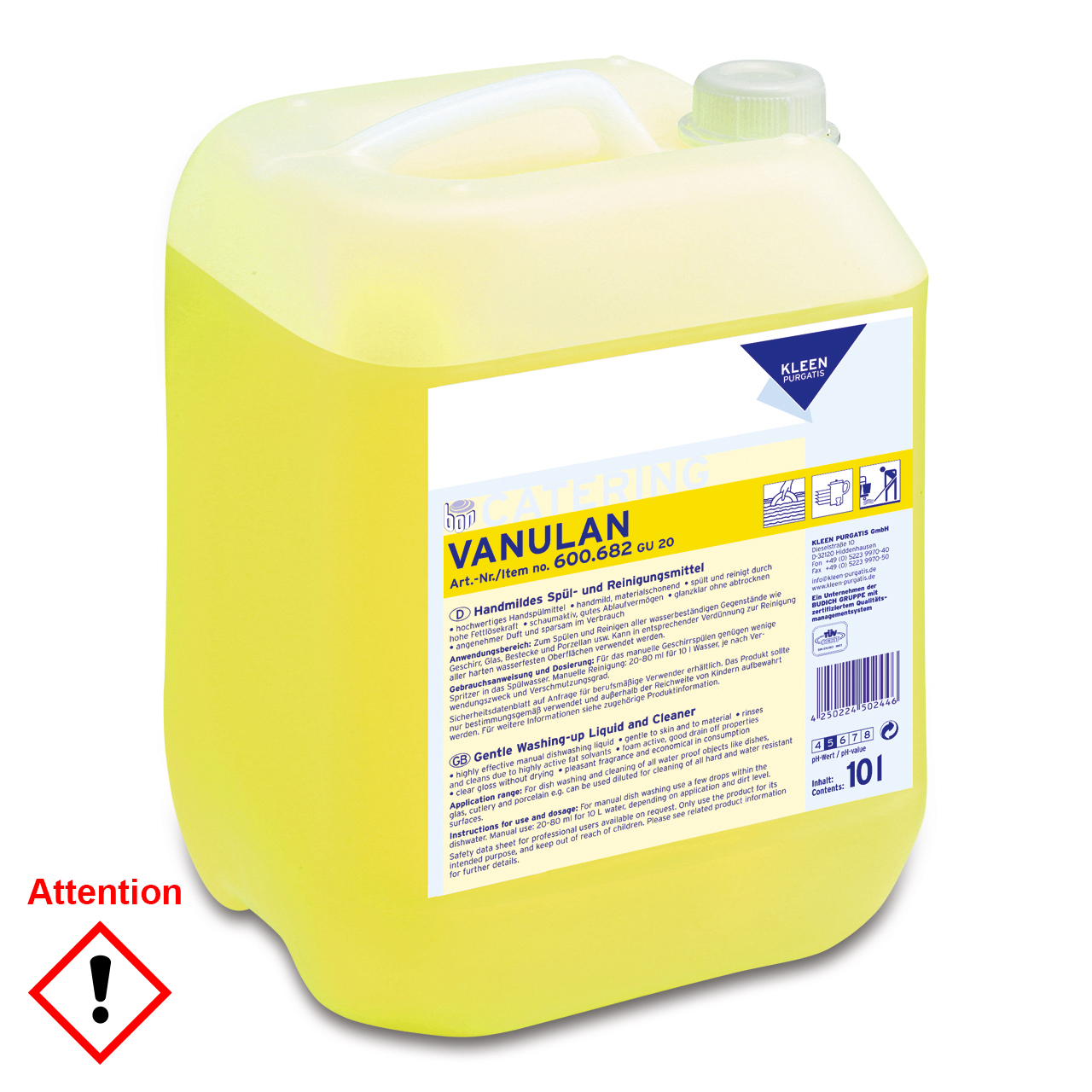 Vanulan, Handspülmittel