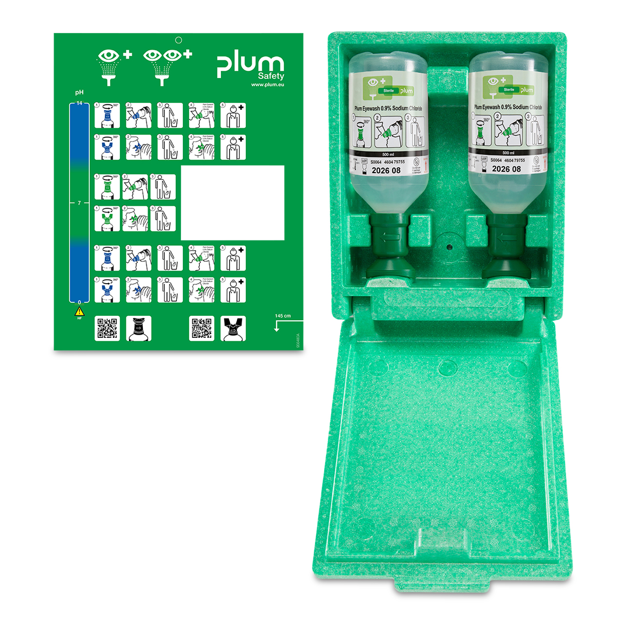 PLUM Augenspülstation 2x NaCl à 500 ml Wandbox PLUM Augenspülstation 2x NaCl à 500 ml Wandbox