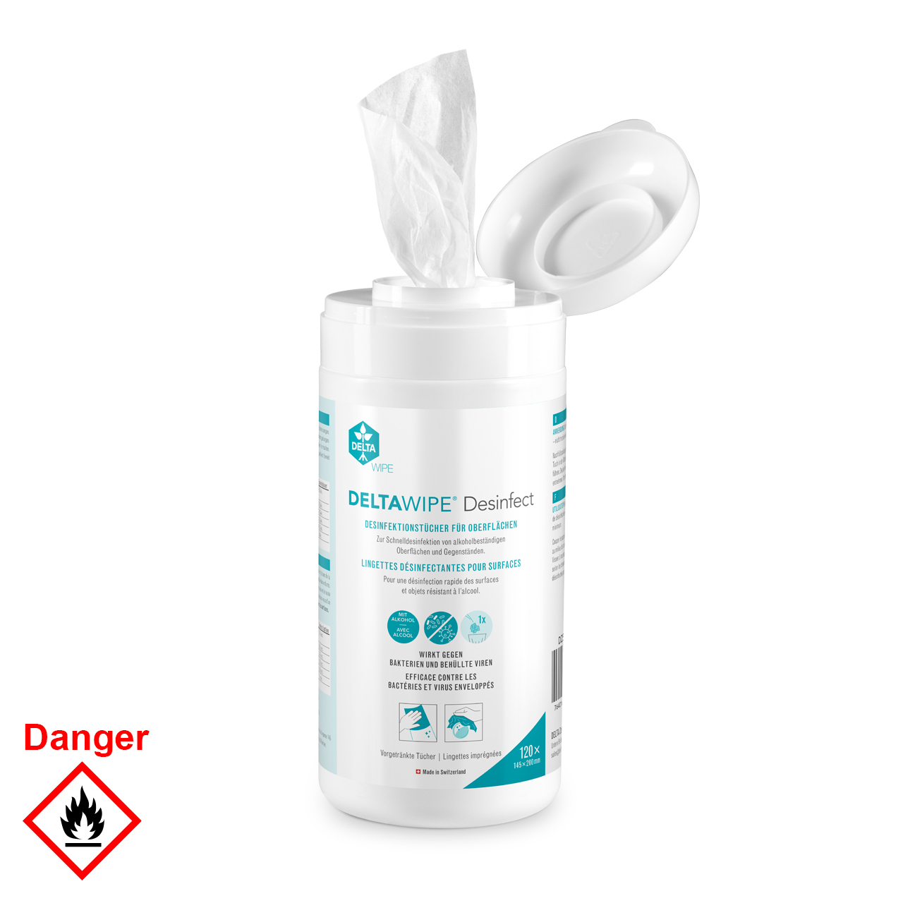 DELTAWIPE® Desinfect Dose 120 Tücher