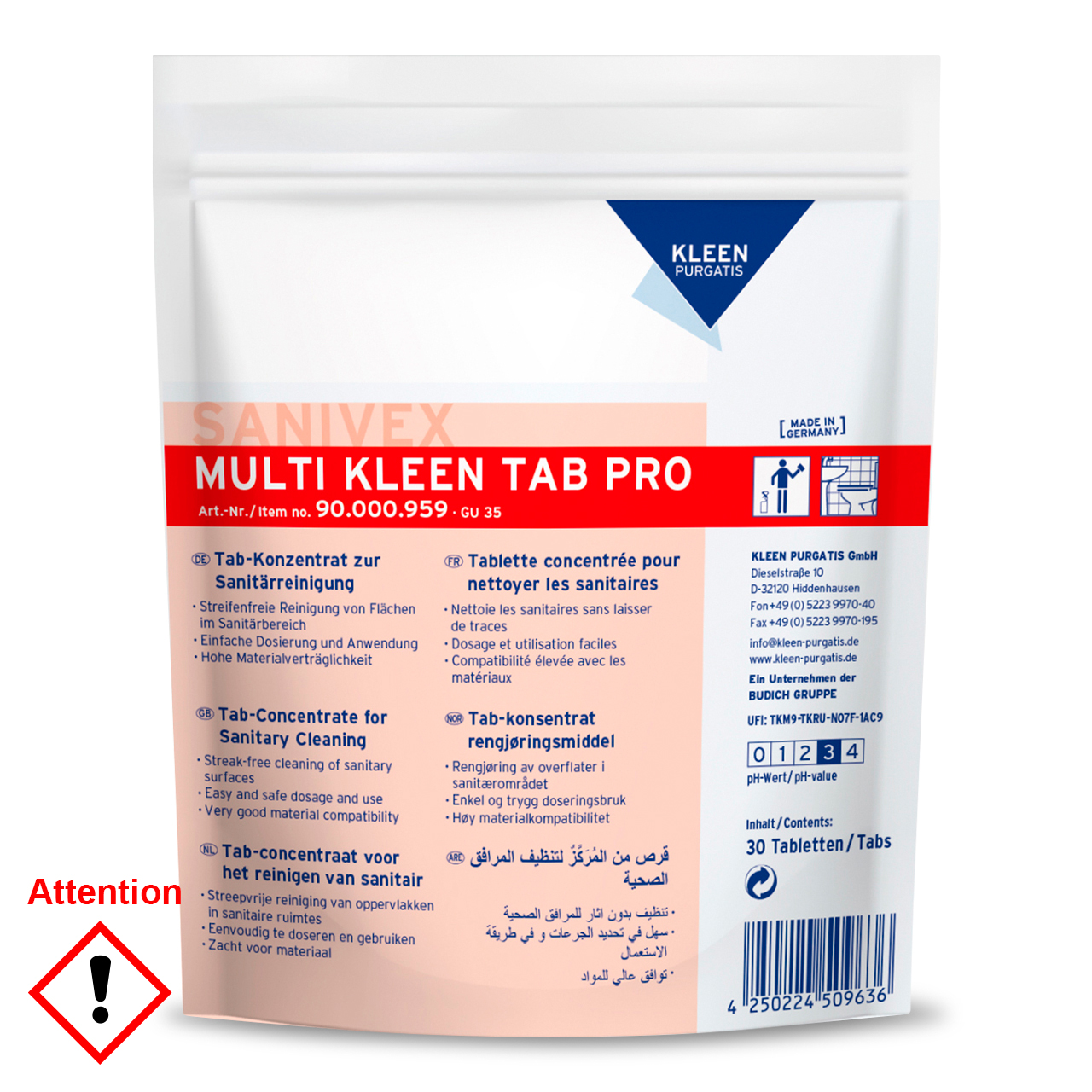 Sanivex Multi Kleen Tab Pro, 30 Tabs à 3 g Sanivex Multi Kleen Tab Pro, 30 Tabs à 3 g