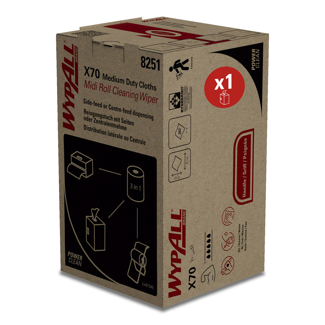 WypAll® X70 Wischtücher - Midi Roll / Blau WypAll® X70 Wischtücher - Midi Roll / Blau