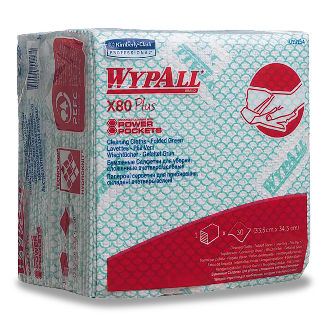 WypAll® X80 Wischtücher Plus - viertelgefaltet
