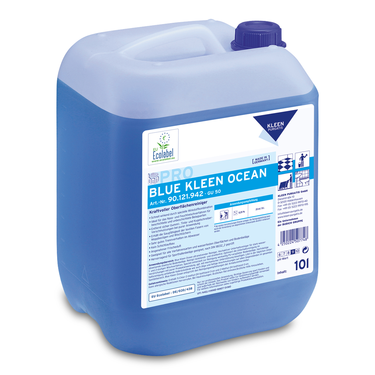 Blue Kleen Ocean, Mehrzweckreiniger, 10 l Kanister Blue Kleen Ocean, Mehrzweckreiniger, 10 l Kanister