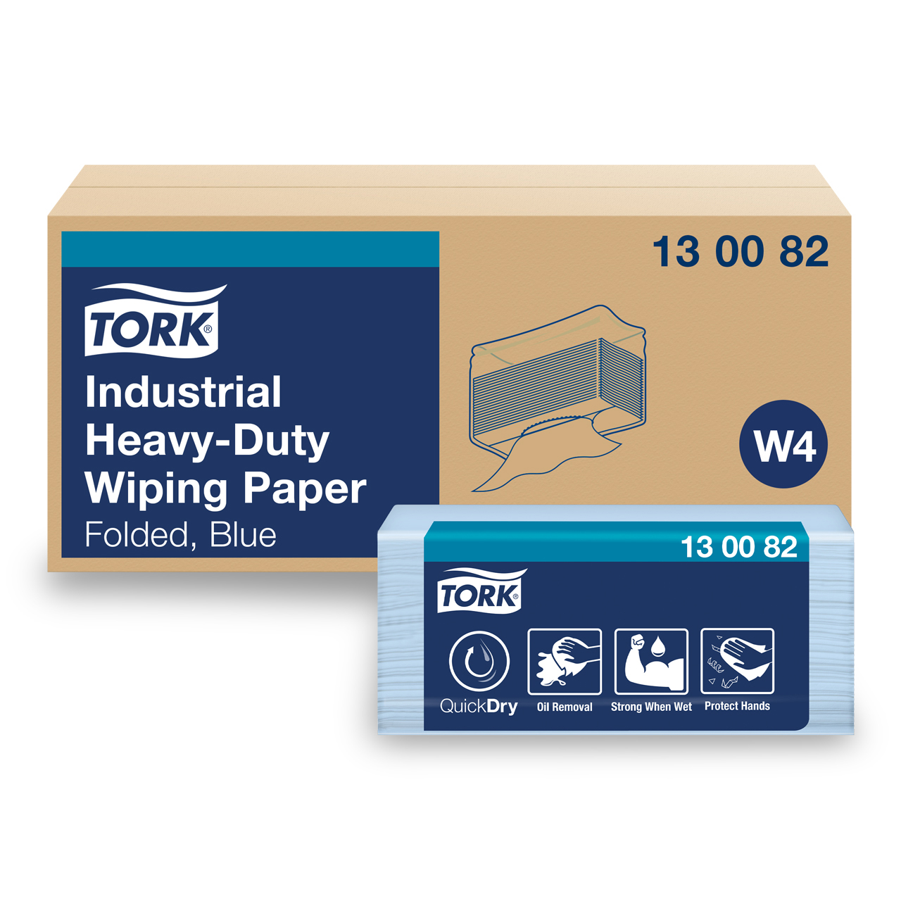 Tork Extra Starke Industrie Papierwischtücher QD W4