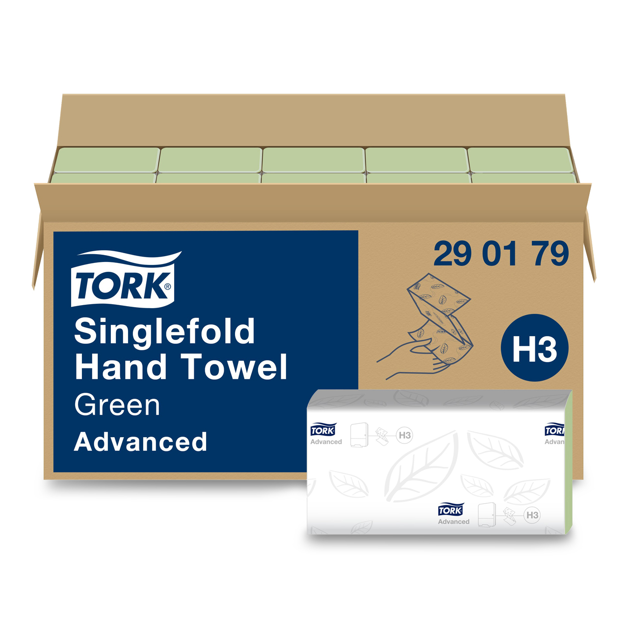 Tork grüne Zickzack Handtücher H3 Advanced