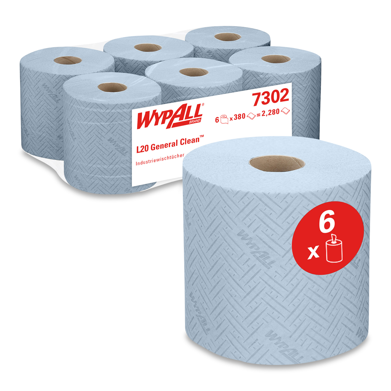 WypAll® L20 Papierwischtuch - Zentralentnahme