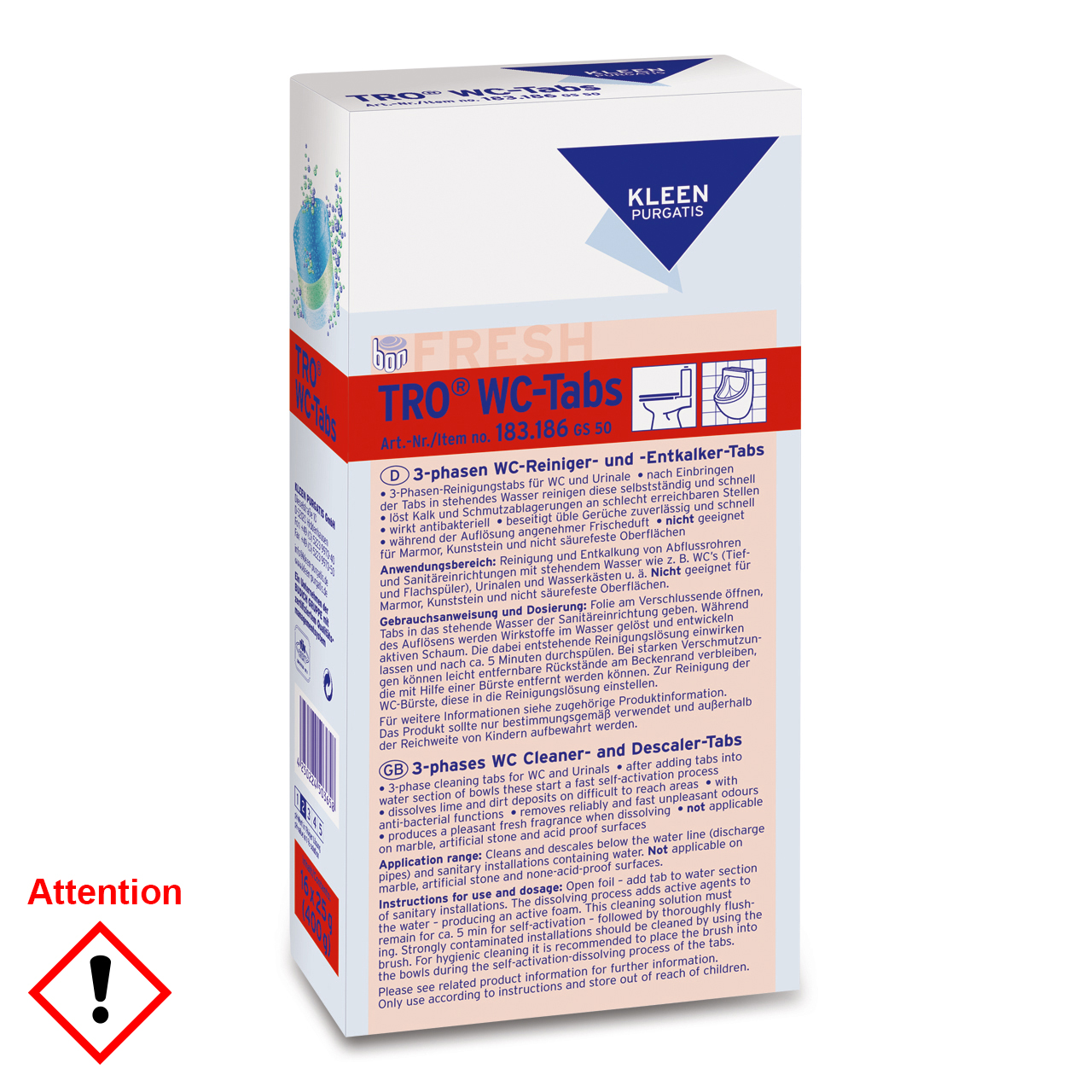 Tro WC-Tabs, 14x16x25g Karton Tro WC-Tabs, 14x16x25g Karton