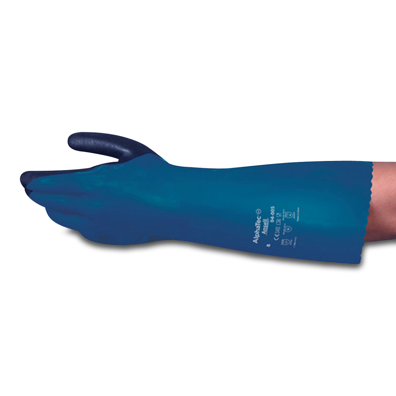 AlphaTec® 04-005 PVC-Handschuhe mit langer Stulpe