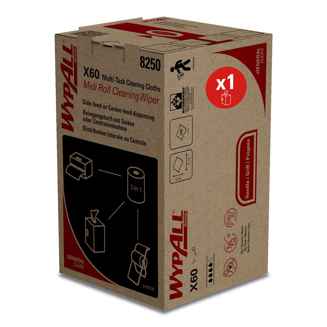 WypAll® X60 Wischtücher - Midi Roll / Blau WypAll® X60 Wischtücher - Midi Roll / Blau