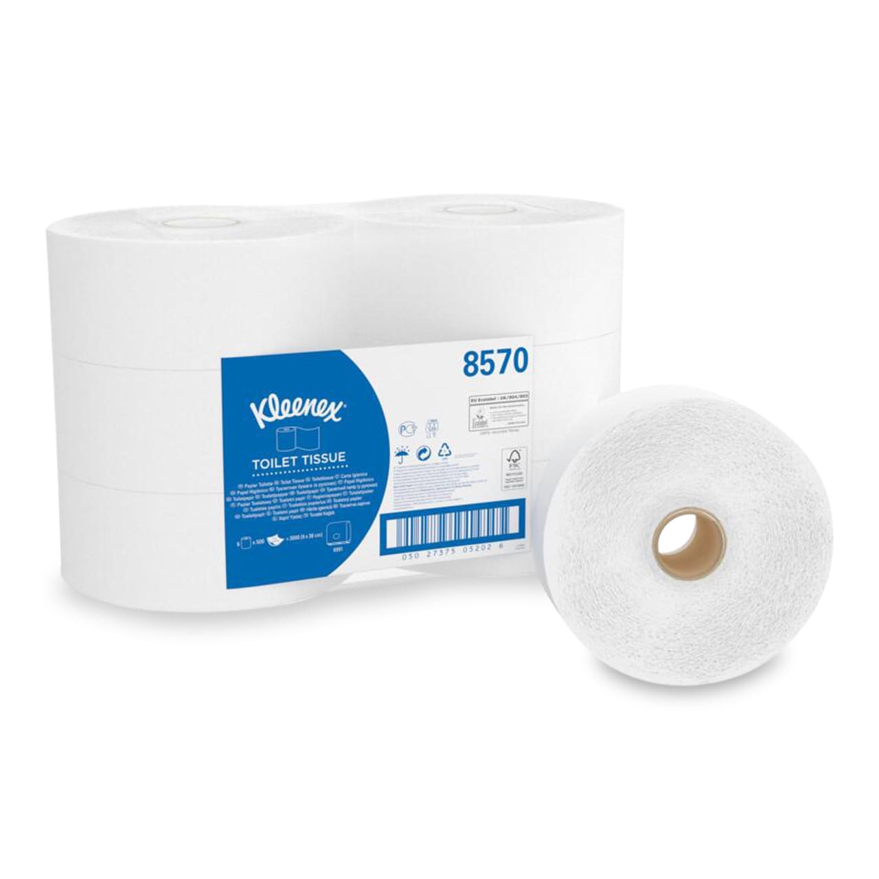 Kleenex® Jumbo Toilettenpapierrolle, 2-lagig