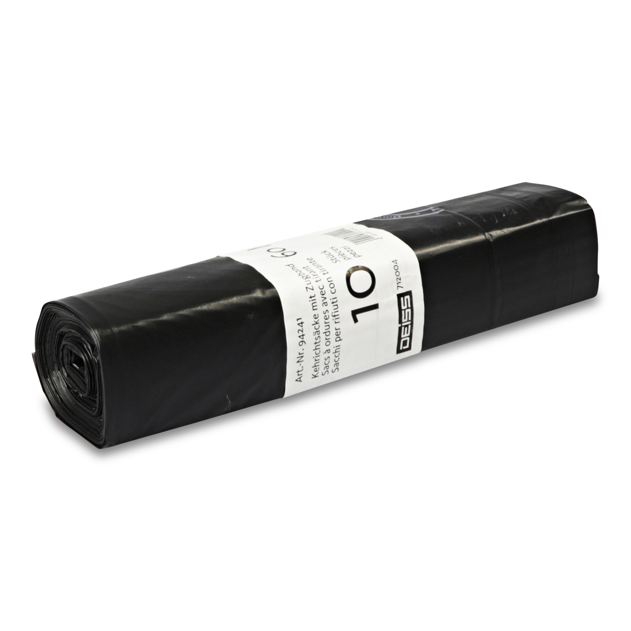 Abfallsäcke 60l mit Zugband Schwarz  Abfallsäcke 60l mit Zugband Schwarz