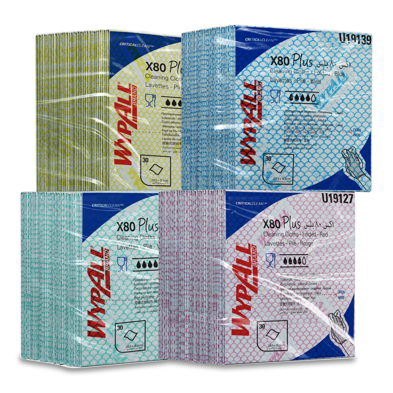 WypAll® X80 Wischtücher Plus - viertelgefaltet