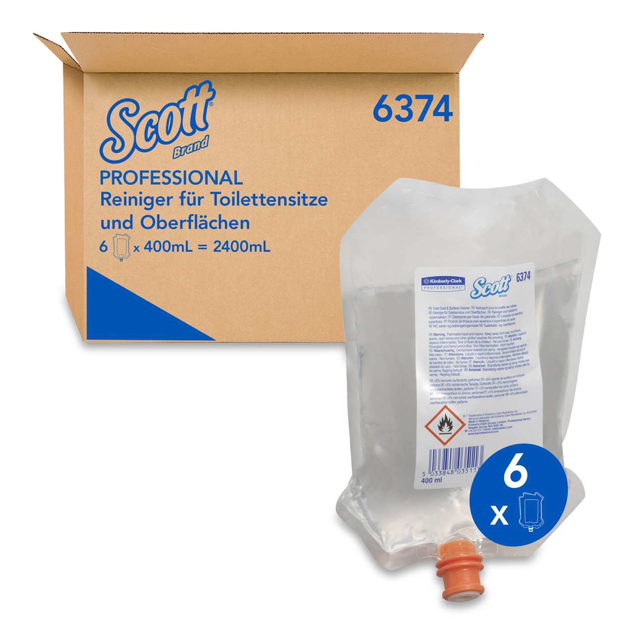 Scott® Reiniger für Toilettens. und Oberfl. 400ml Scott® Reiniger für Toilettens. und Oberfl. 400ml