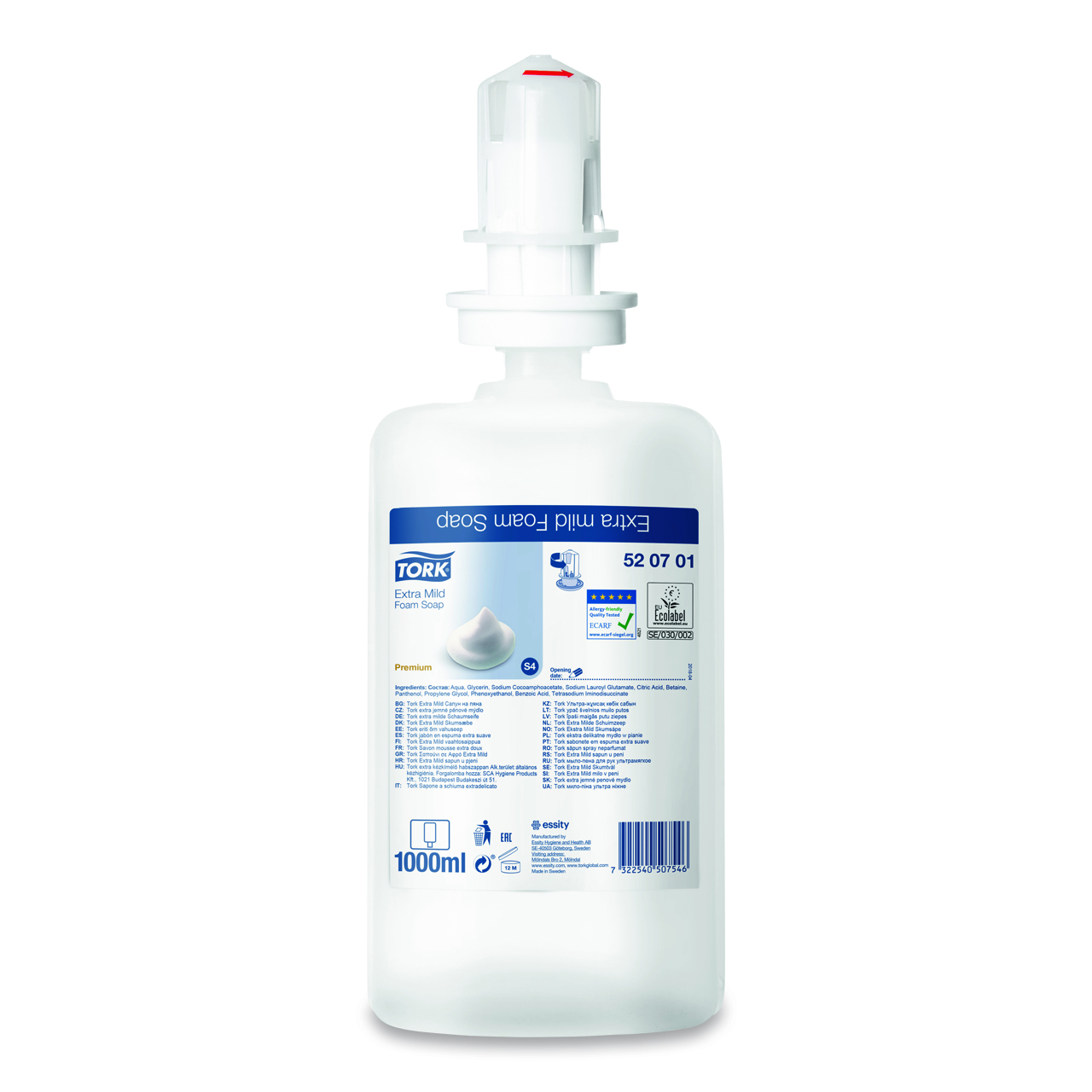 Tork extra milde Schaumseife S4 weiss Tork extra milde Schaumseife S4 weiss