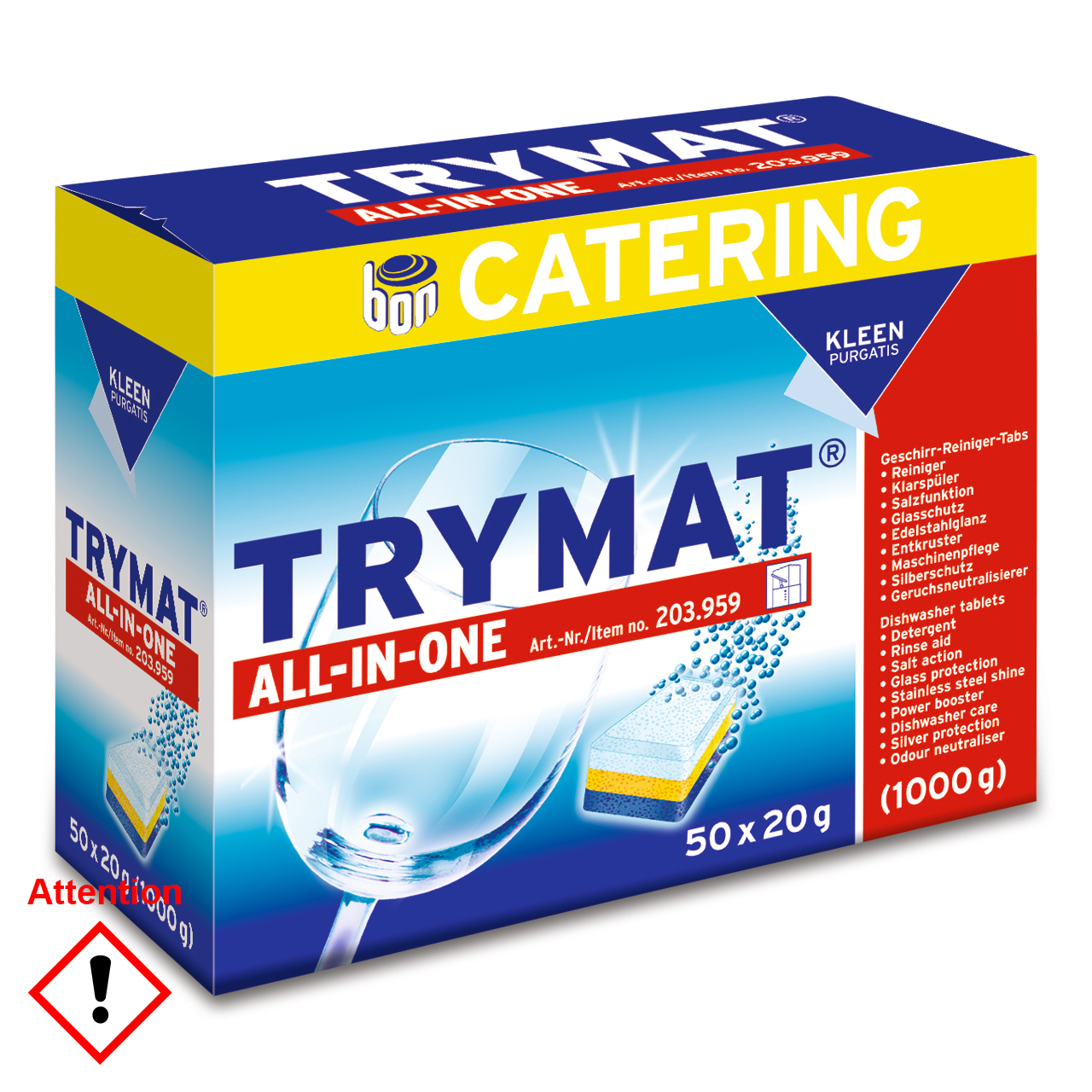 Trymat all-in-one, Geschirrtabs