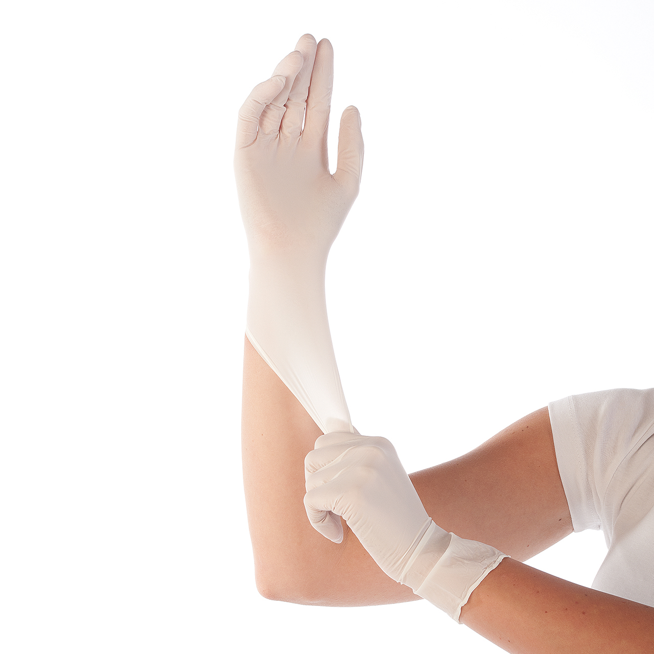 Nitril-Handschuhe Safe Premium weiss L
