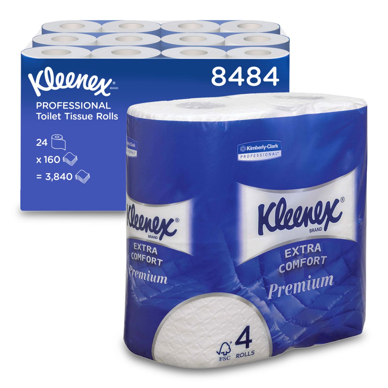 Kleenex® Toilettenpapierrolle, 4-lagig